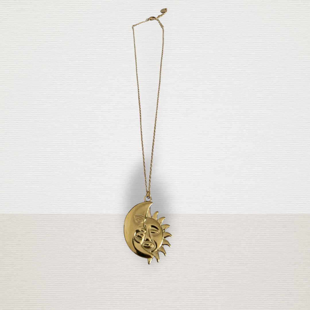 COLLANA ACCIAIO SOLE LUNA