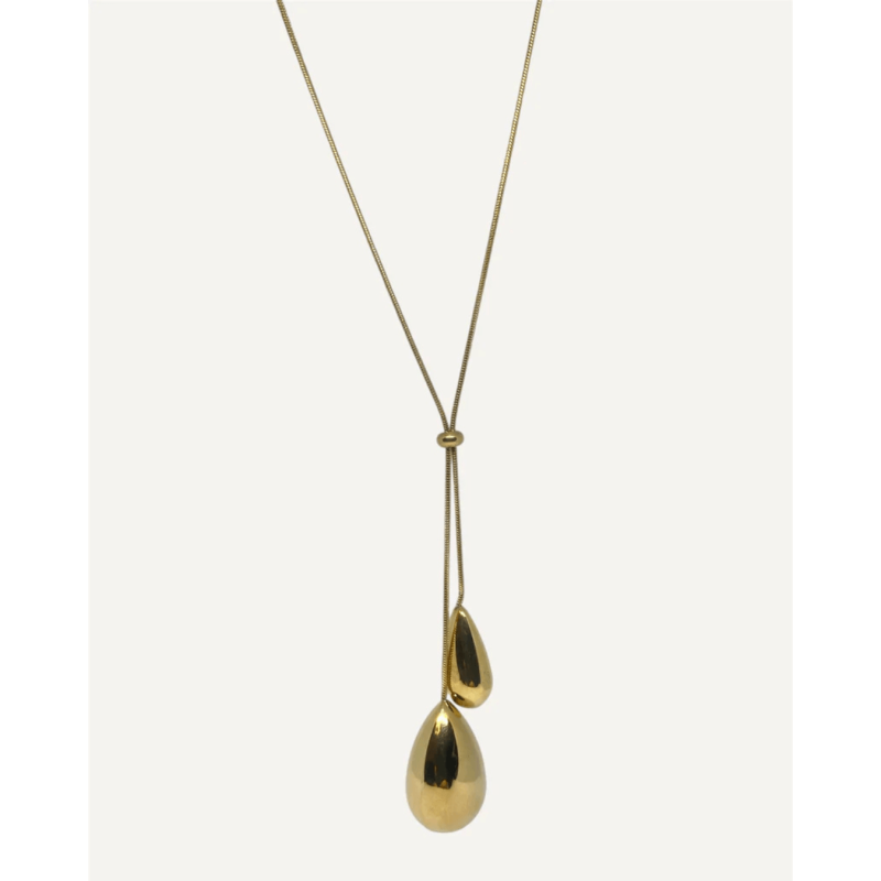 COLLANA ACCIAIO GOCCIA SALISCENDI