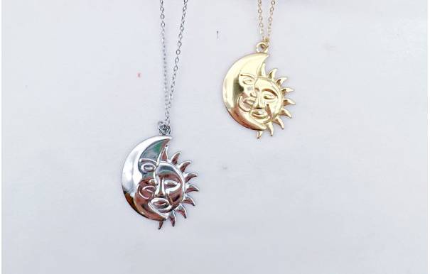 COLLANA ACCIAIO SOLE LUNA