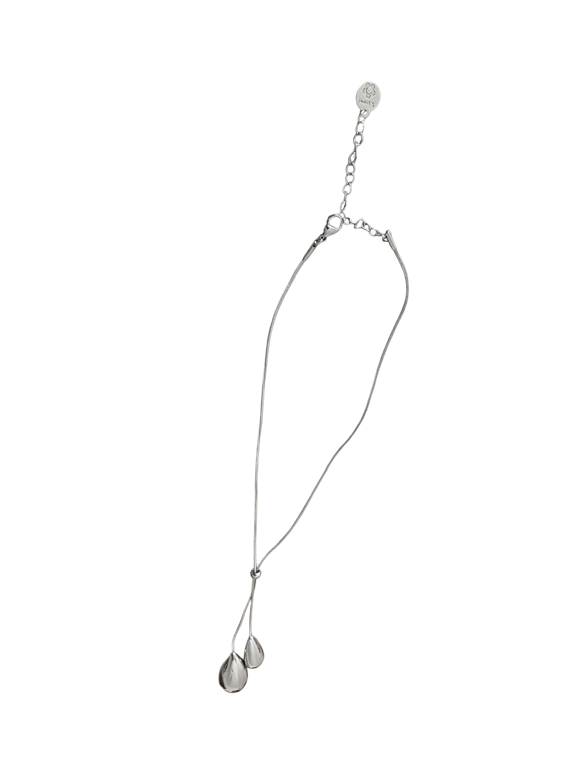 COLLANA ACCIAIO GOCCIA SALISCENDI