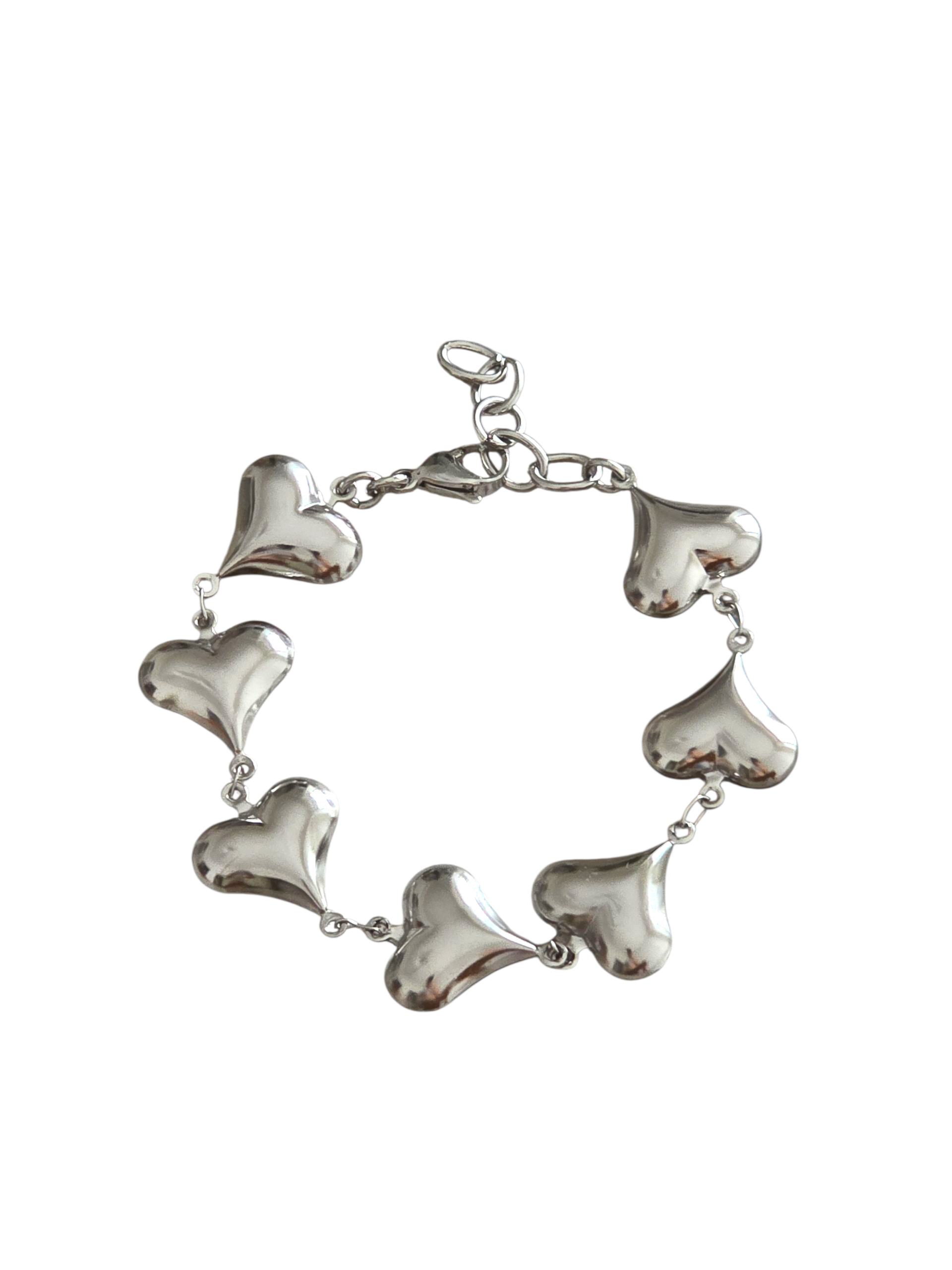 BRACCIALE ACCIAIO CUORI BOMBATI
