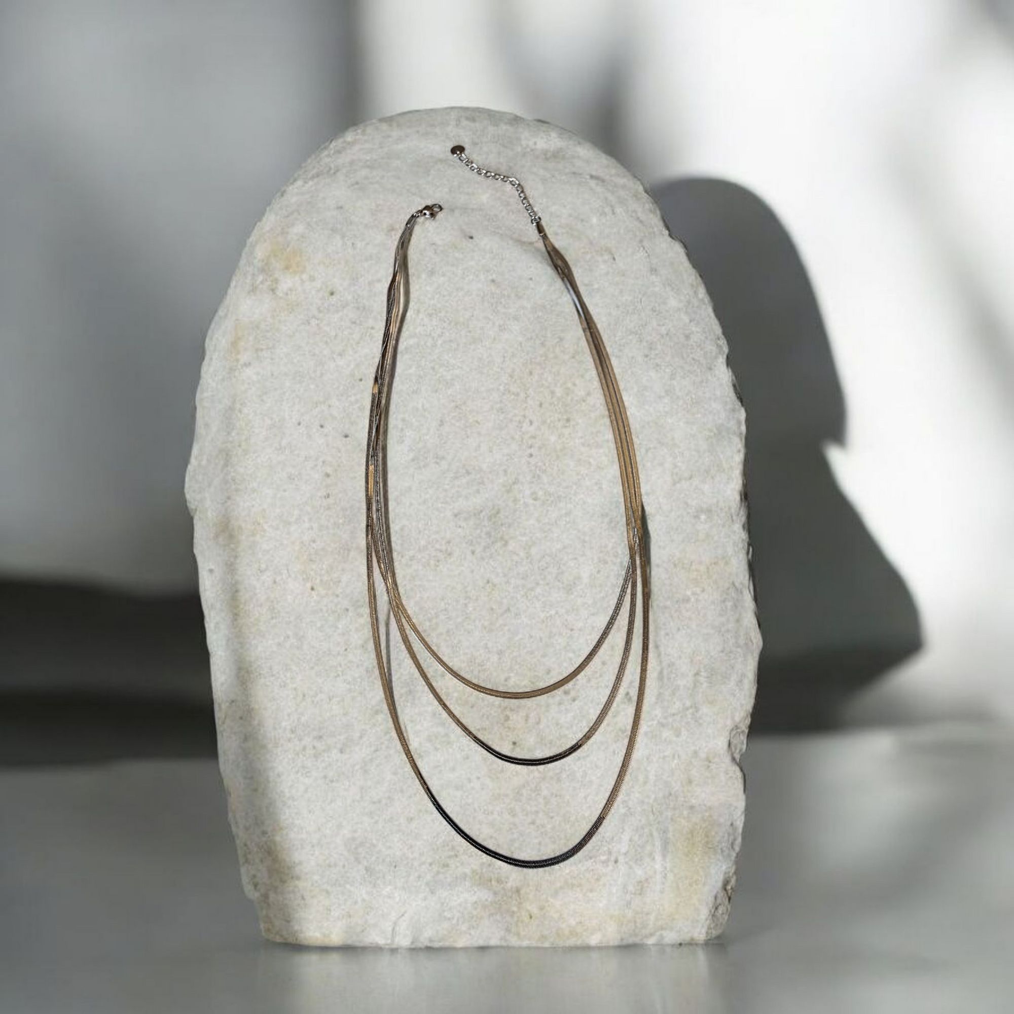 COLLANA ACCIAIO TRIPLO FILO