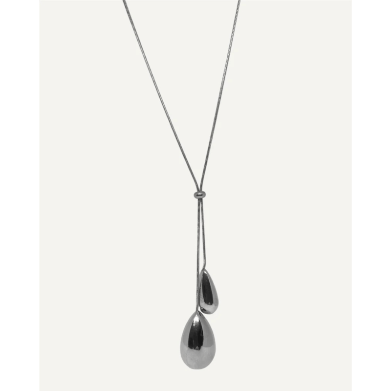COLLANA ACCIAIO GOCCIA SALISCENDI