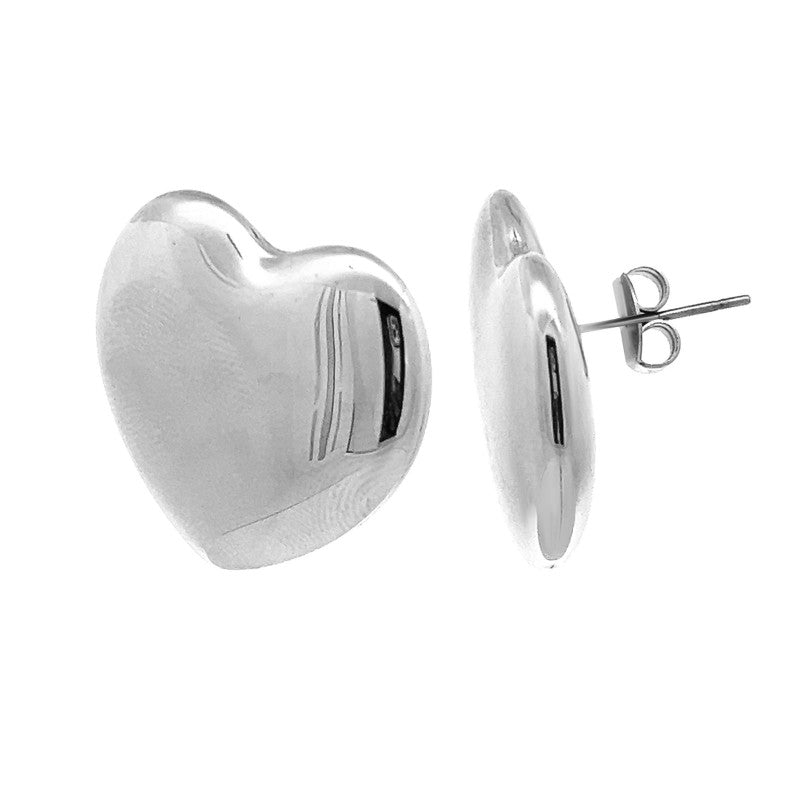 ORECCHINI ACCIAIO CUORE 2,5 CM